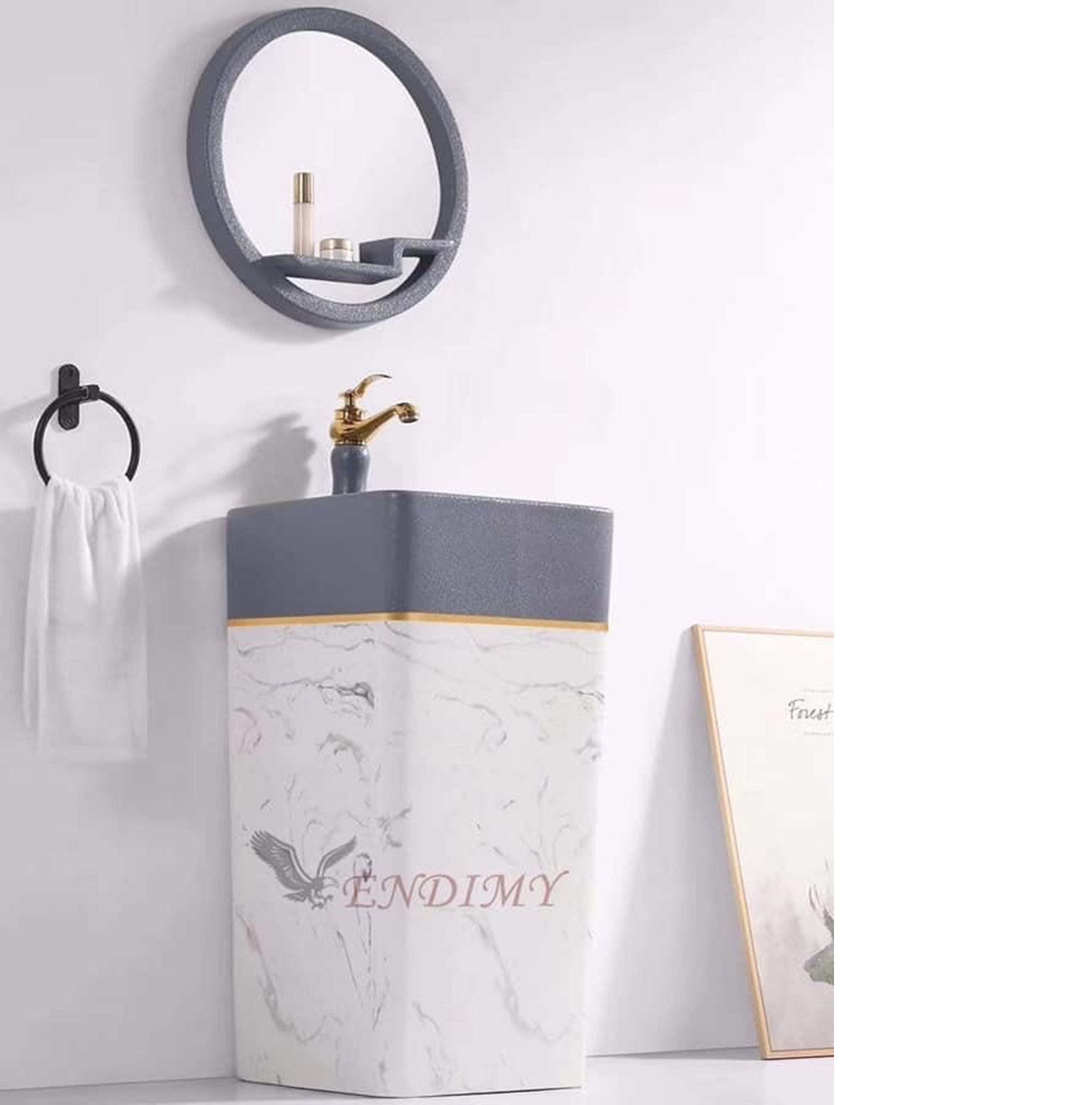 Chậu lavabo ĐỨNG VÂN MẤY GROVES GRLV 2809(830x400x400)