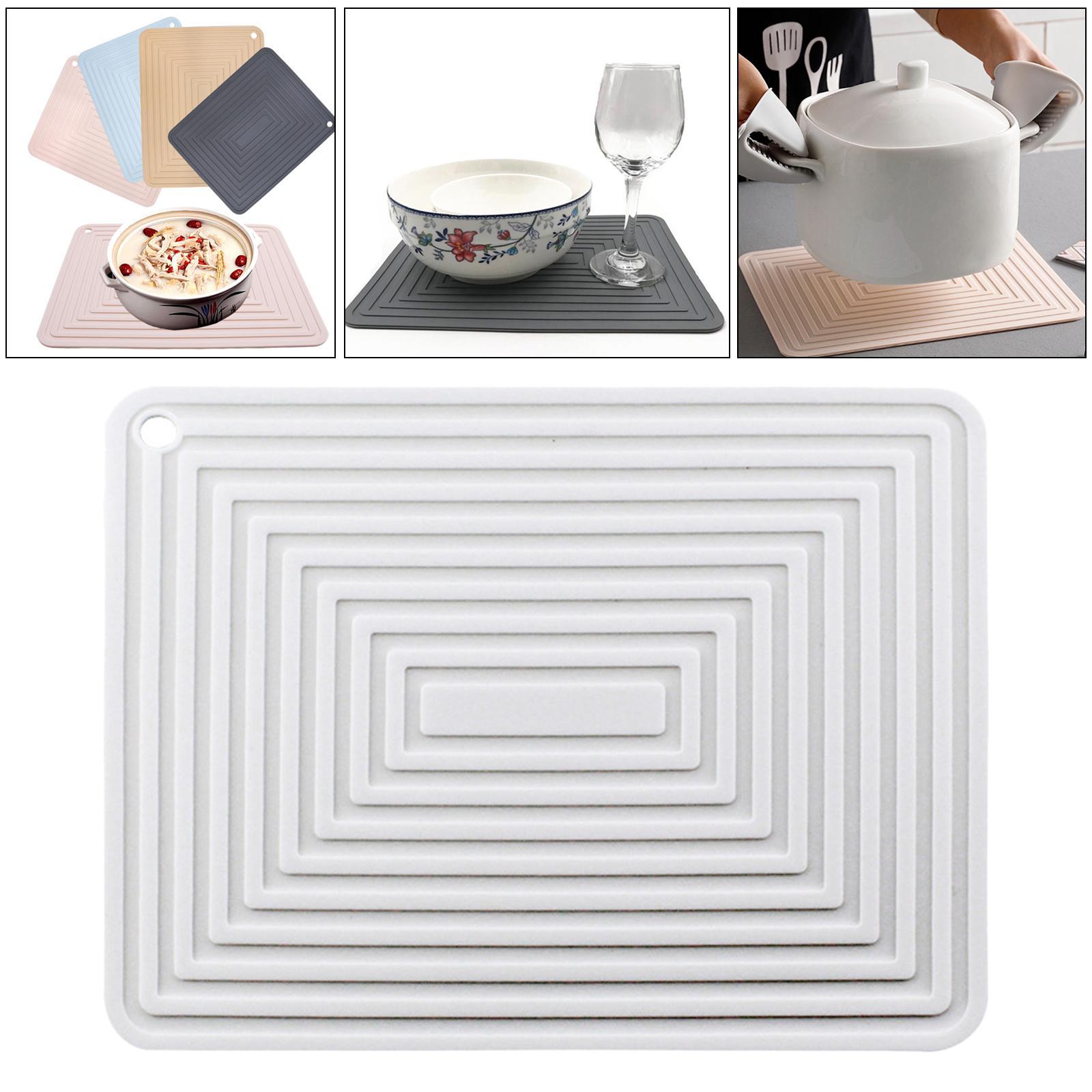 Silicone Drain Pad Dish Draining Mat Sink Cover white