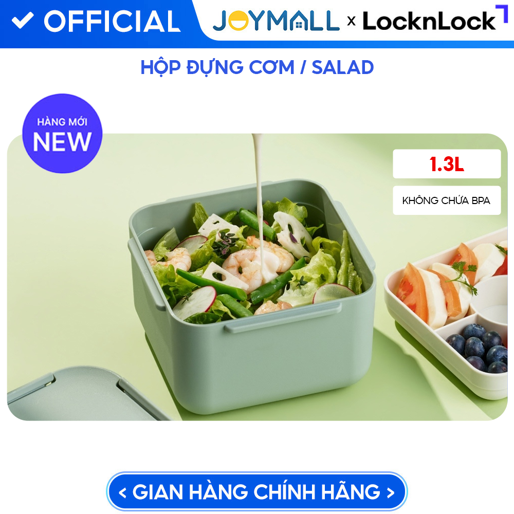 Hộp Đựng Cơm, Salad LocknLock TO GO LCB410 LCB411 LCB412 920ml 1.25L 1.3L, Hàng Chính Hãng, JoyMall