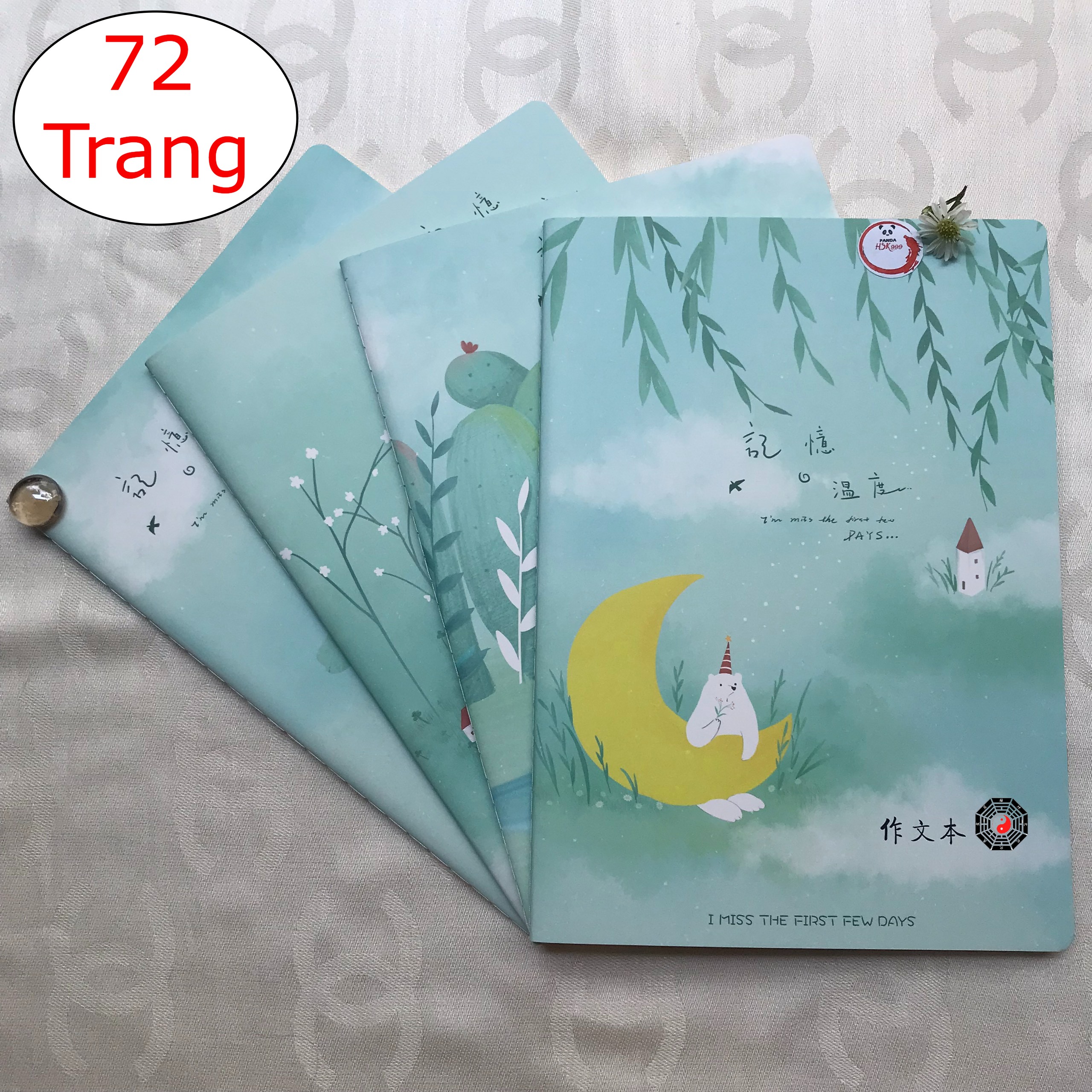 Vở Tạp Chí Hoa Đăng MS01, Luyện Viết Tiếng Trung Nhật Hàn Siêu Dày 72 Trang