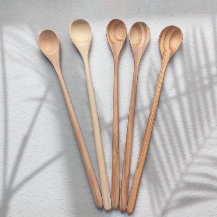 Thìa Muỗng Tròn Pha Cà Phê, Sinh Tố, Thìa Uống Nước Ép, Smoothies, Cocktail ,Dùng Trang Trí Chụp Ảnh