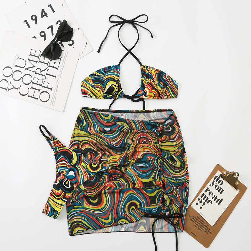 Set Bikini Tam Giác Kèm Váy Sexy