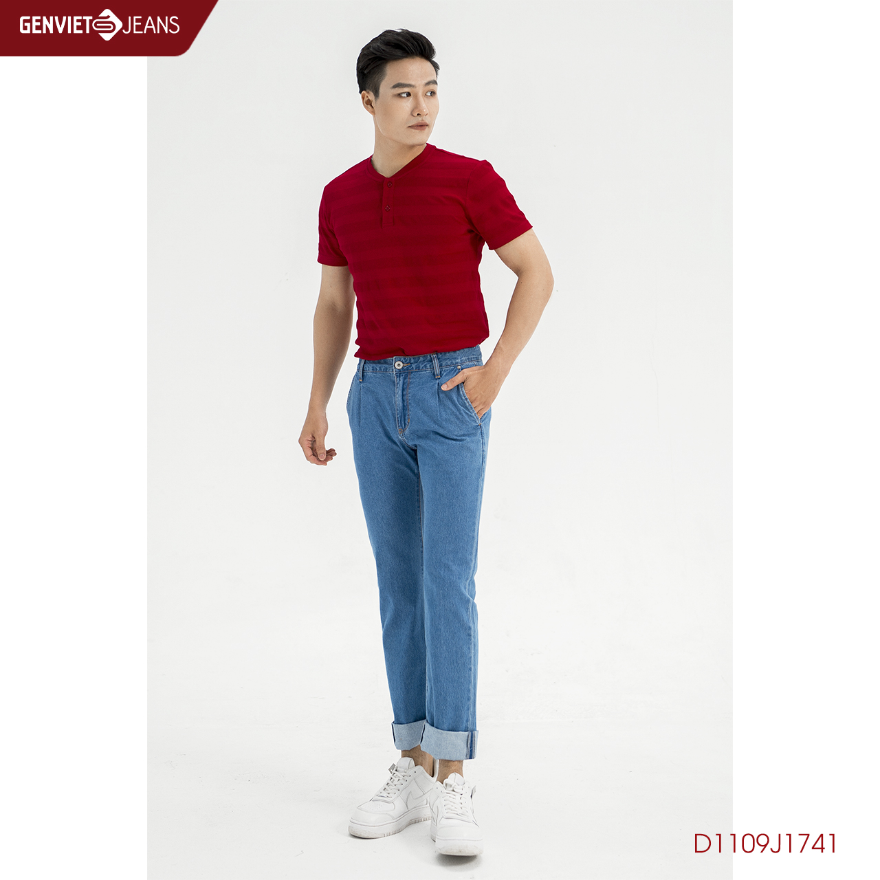 Quần Dài Jeans Nam Form Đứng D1109J1741 GENVIET