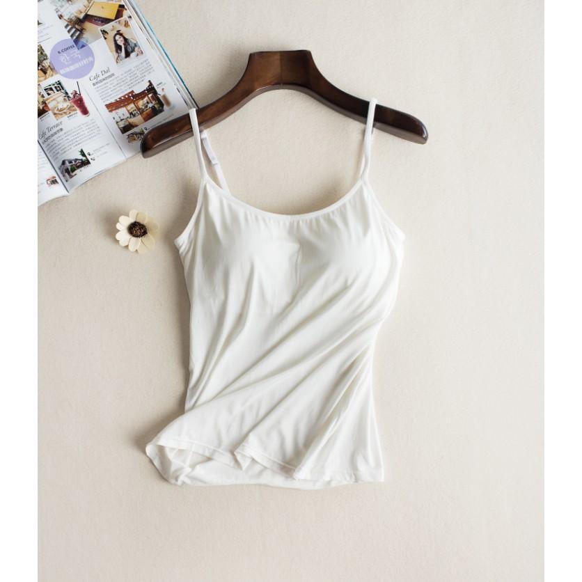 Áo hai dây cotton có đệm ngực liền CD100