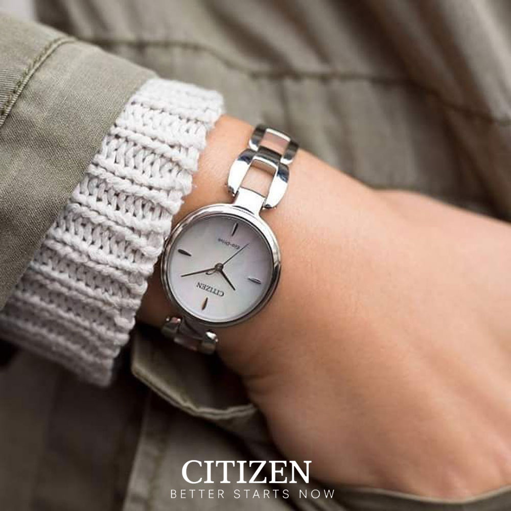 Đồng Hồ Nữ Citizen Dây Thép Không Gỉ EM0420-89D - Mặt Xà Cừ (Sapphire)