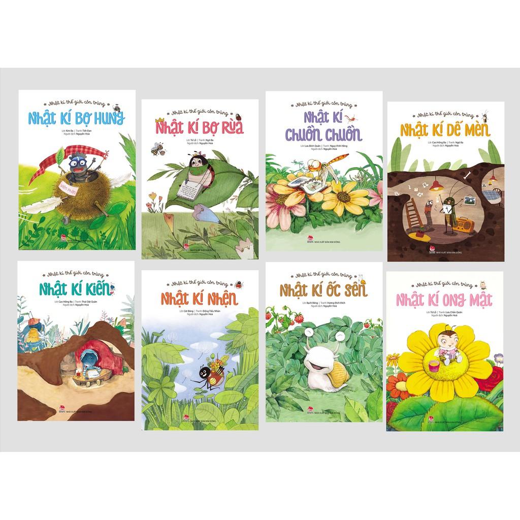 Sách - Nhật Kí Thế Giới Côn Trùng - Nhật kí Kiến - Nhật kí Ve sầu - Nhật kí Ruồi - Nhật kí Muỗi - Nhật kí Ong mật - Nhật kí Dế mèn - Nhật kí Chuồn chuồn - Nhật kí Bươm bướm - Nhật kí Nhện - Nhật kí Bọ rùa - Nhật kí Ốc sên - Nhật kí Sâu róm ...