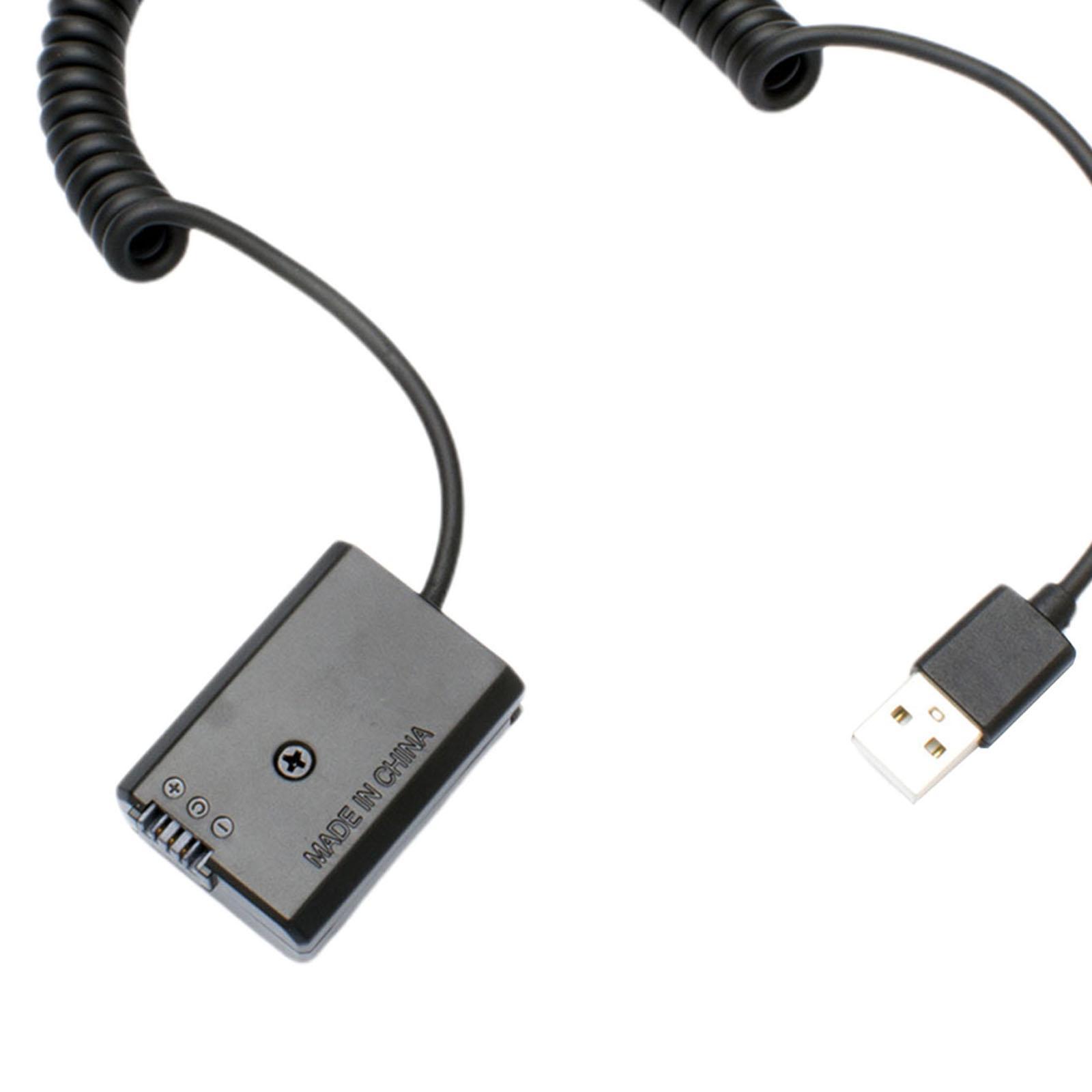 2-3pack Np-Fw50 Dummy Battery Adapter USB DC Coupler Kit Charger for Sony A6500