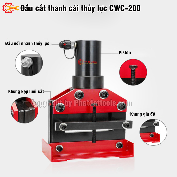 Máy cắt thanh cái thủy lực CWC200