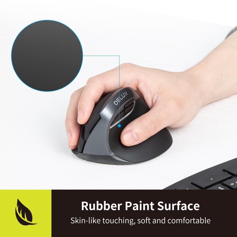 Chuột quang không dây DELUX M618 DB RGB 2.4GHz cho máy tính
