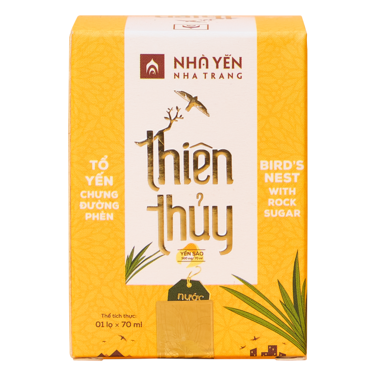 Thùng 60 Lọ Nước Yến Sào Thiên Thủy - Vị Lá Dứa - Nhà Yến Nha Trang - Hộp 1 Lọ - Có Đường & Không Đường - Tổ Yến Chưng Sẵn - Nước Yến Chưng Sẵn - Hàng Chính Hãng