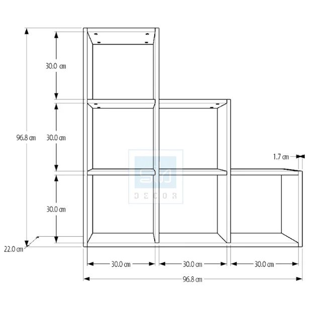 Kệ Sách Treo Tường Pilot Juno Sofa CTKT201 KT 96,8x96,8x22 cm