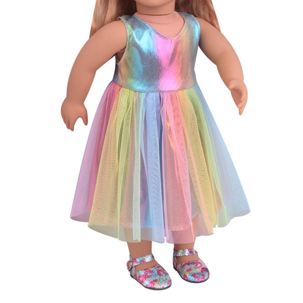 2x American Doll Sleeveless Dress Outfits 18'' Princess Girl Doll Fashion