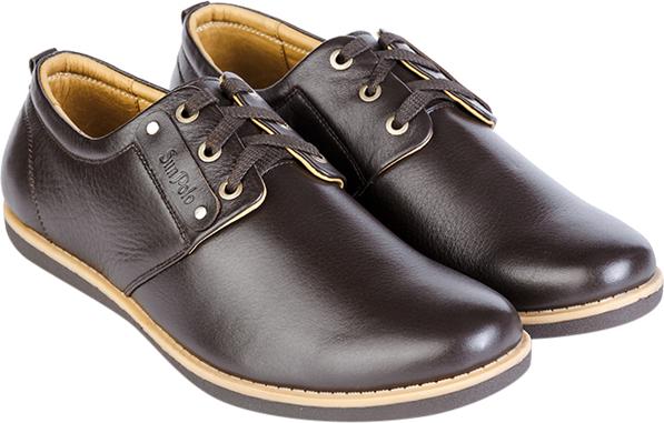 Giày Mọi Nam Da Bò SUNPOLO SUKT229N - Nâu