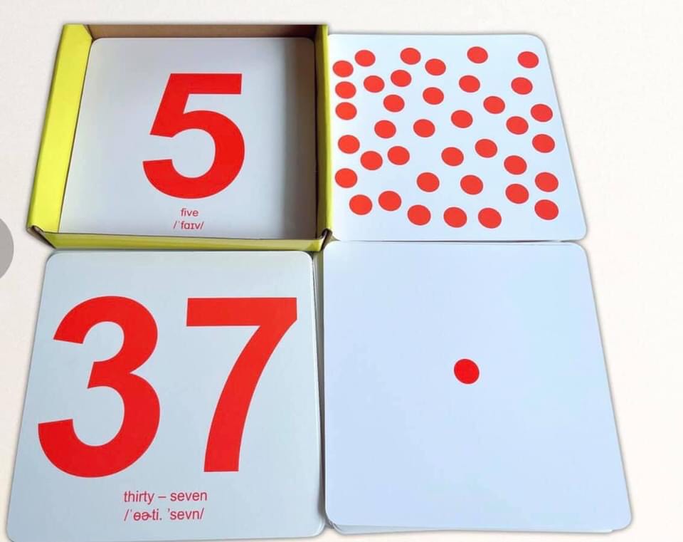 THẺ HỌC TOÁN DOT CARD Chuẩn GLENN DOMAN - Bộ Flashcard 50 chấm kèm dấu