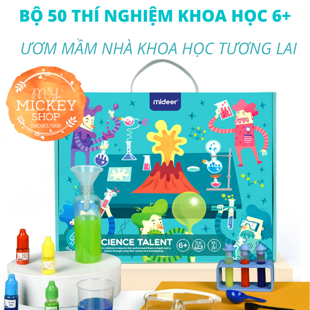 Mideer Science Talent - Bộ Trò Chơi Thực hành thí nghiệm Khoa Học Cho Trẻ 6+ - My Mickey Shop (có bản dịch HDSD)