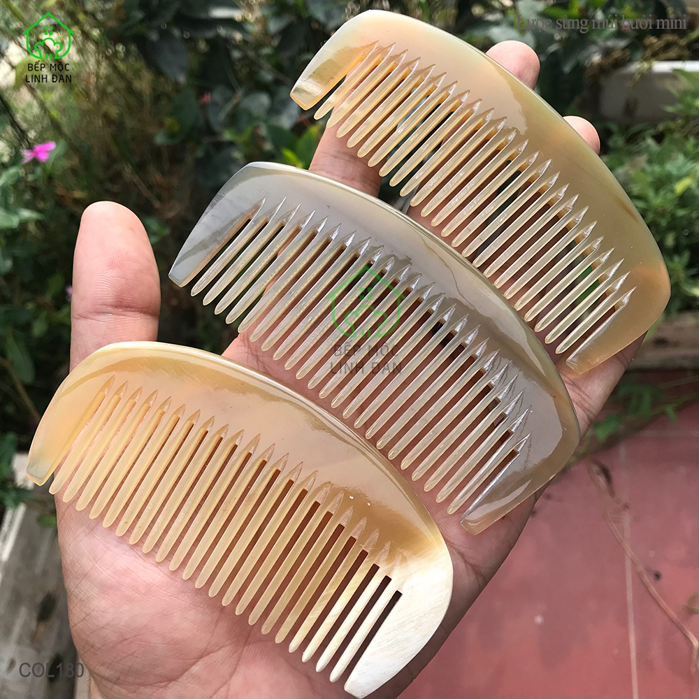 Lược Sừng Múi Bưởi Mini Phụ Kiện Bỏ Túi Tiện Dụng