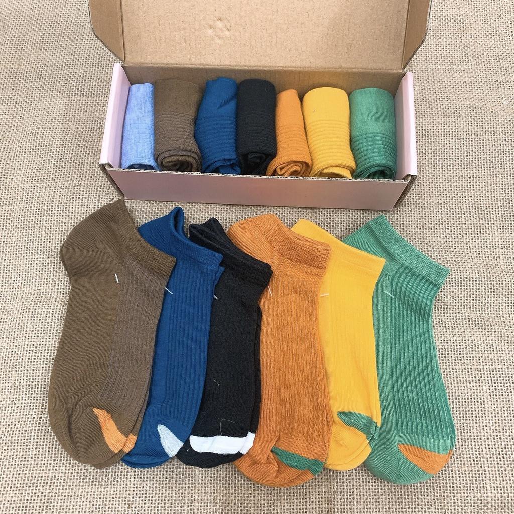 Tất Vớ Cao Cổ Tổng Hợp Lẻ Tất Cổ Ngắn In hình Hoạ Tiết Hàn Nhật Nam nữ Cute Cotton Thu Đông Phong Cách Ulzzang