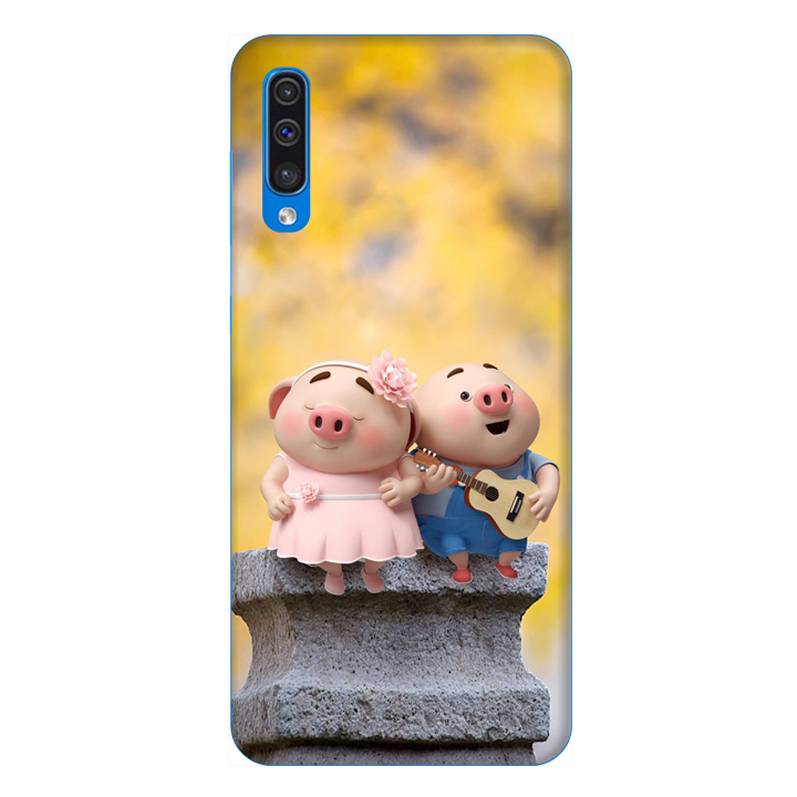 Ốp lưng dành cho điện thoại Samsung Galaxy A50 hình Heo Con Hạnh Phúc - Hàng chính hãng