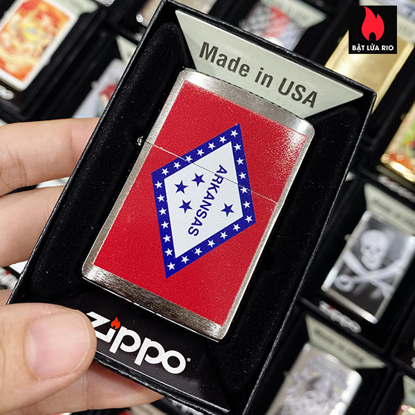 Bật Lửa Zippo 200 Arkansas Flag Design