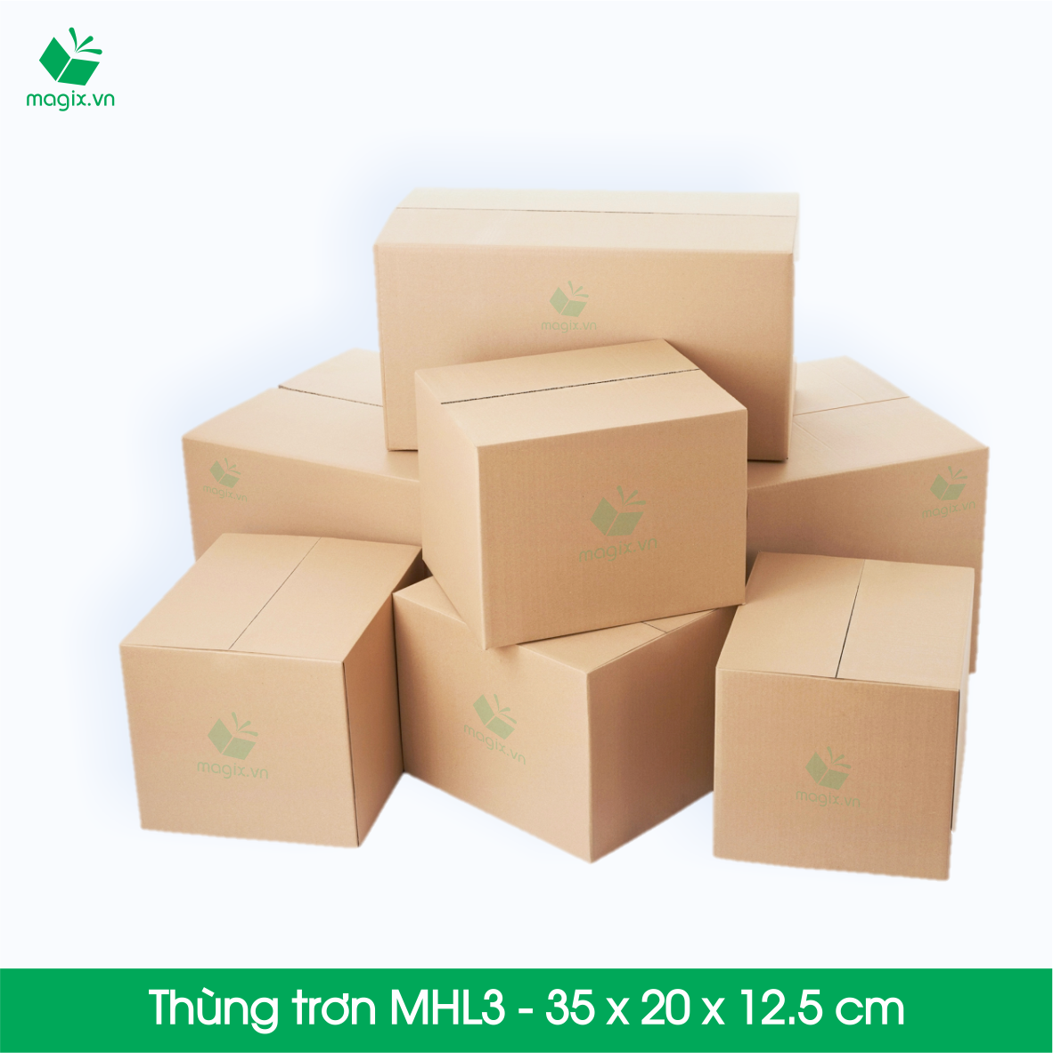 MHL3 - 35 x 20 x 12,5 cm - 20 Thùng hộp carton trơn