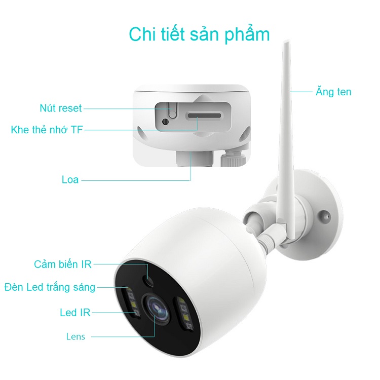 Camera wifi Smarsecur TY-1080P-V7 - Hàng nhập khẩu