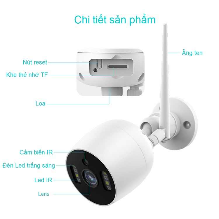 Camera wifi Smarsecur TY-1080P-V7 ( CAMERA HỒNG NGOẠI ĐỘ NÉT CAO ) - Hàng nhập khẩu