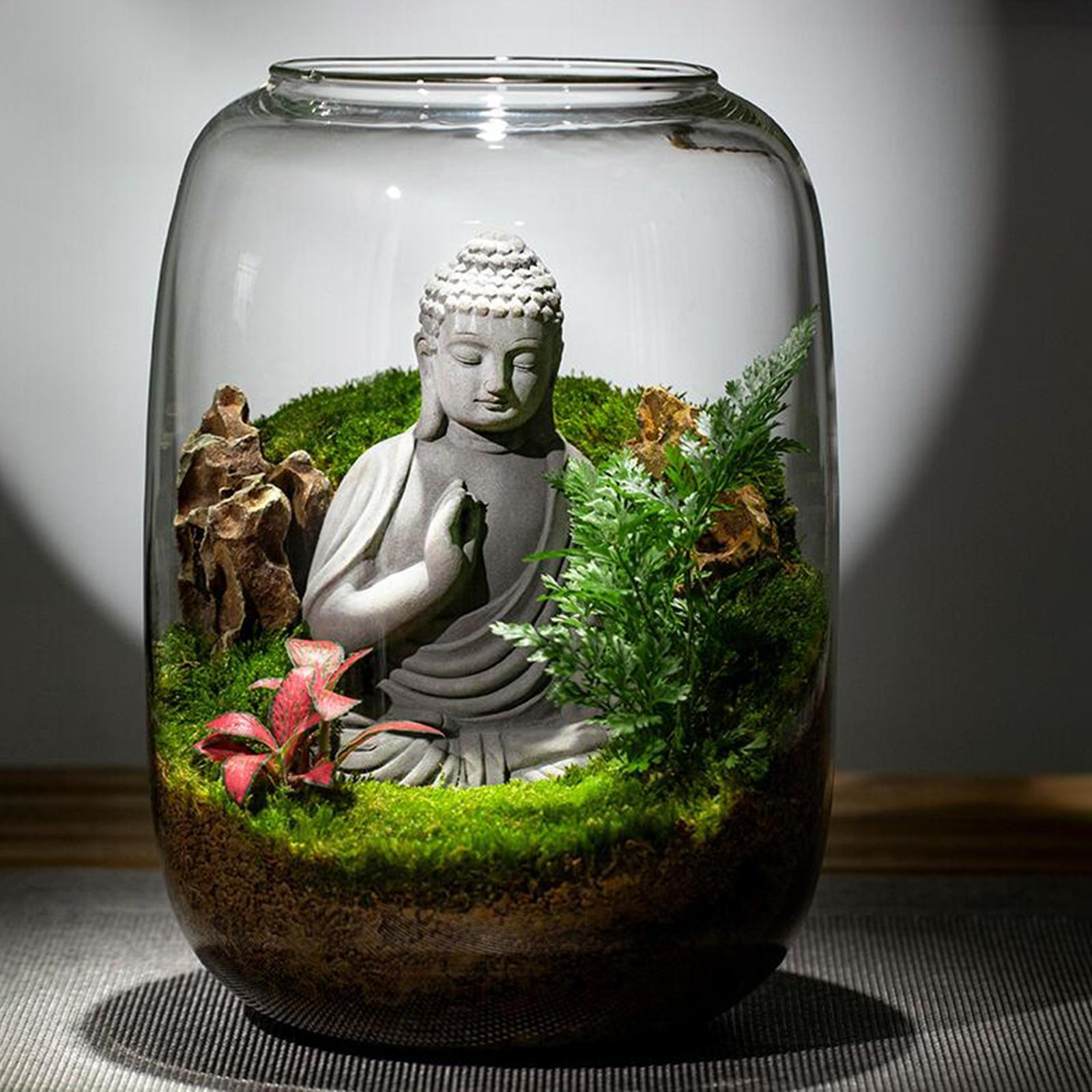 Vase Glass Glass Empty Bottle for Home Office Ornament