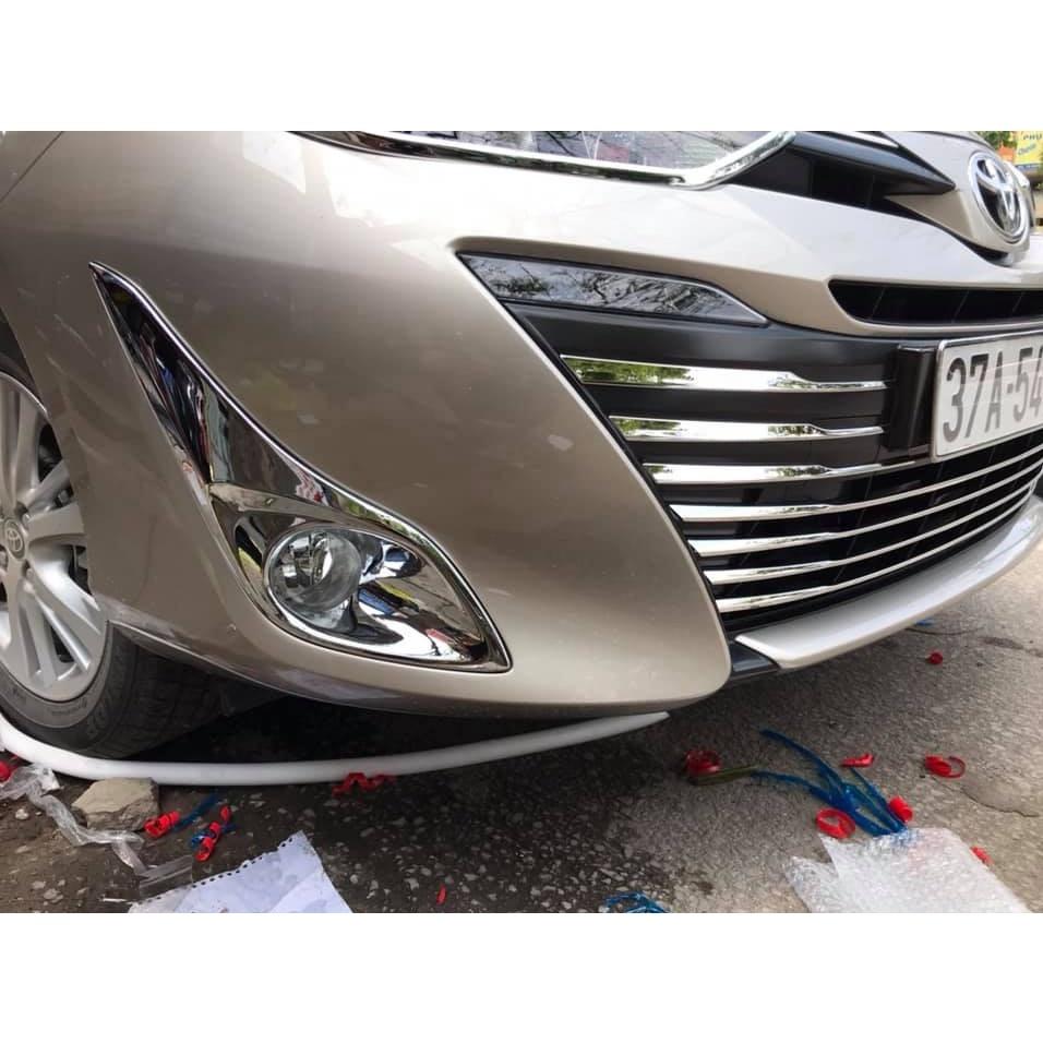 Ốp mặt ca lăng cho xe TOYOTA VIOS 2019- 2020, ốp mặt calang, ca lang , inox cao cấp chuẩn phom xe