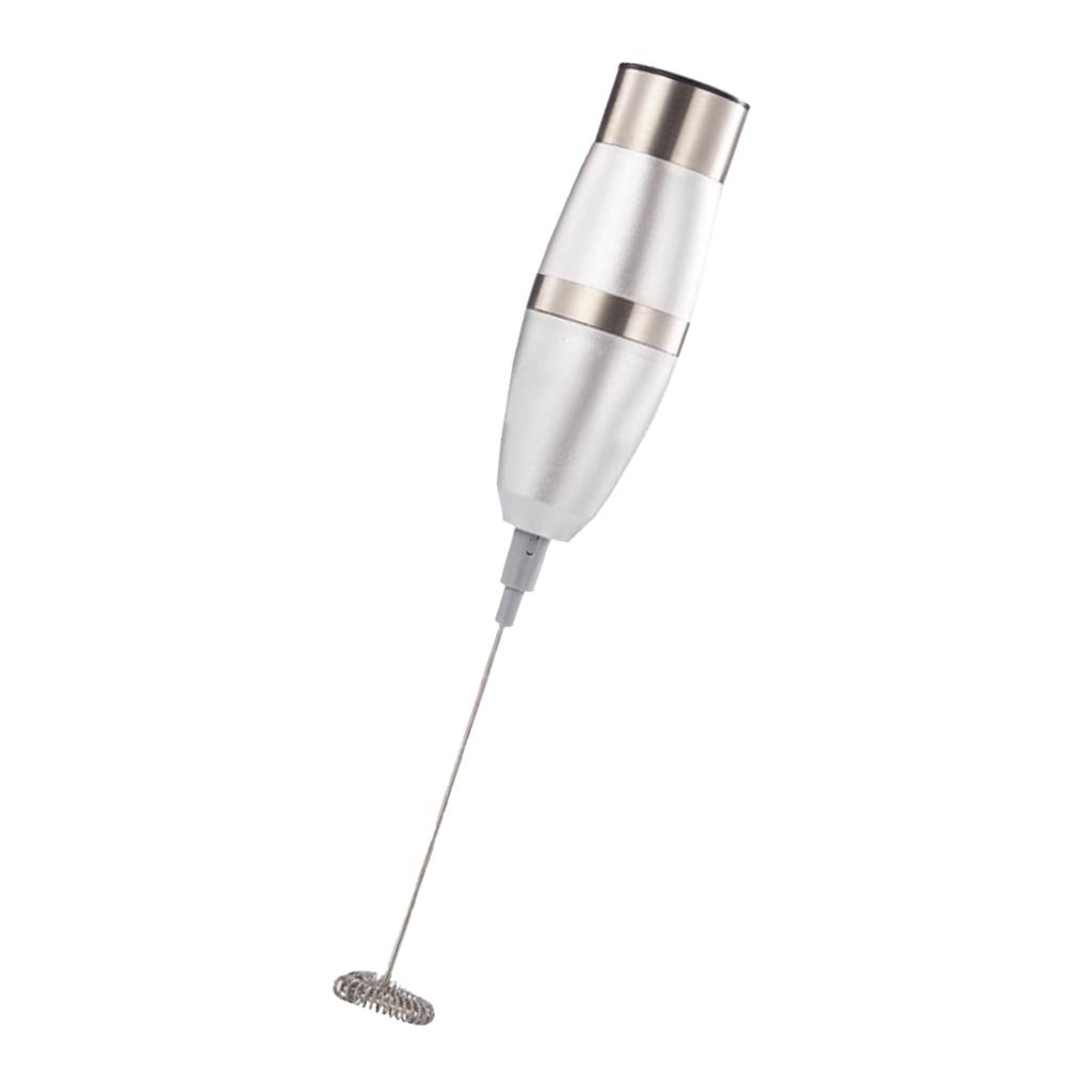 Handheld Milk Frother Electric Drink Foamer Whisk Milk Coffee Mixer Metal