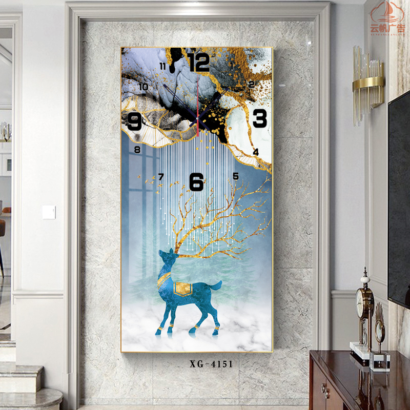 Đồng Hồ Dán Tường 3D Những Chú Hươu Nghệ Thuật - Tranh Tráng Gương Gắn Đồng Hồ Động Vật