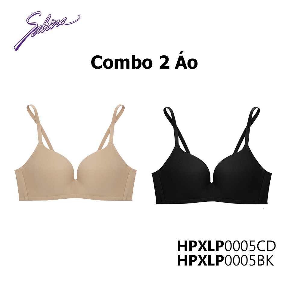 Combo 2 Áo Lót Không Gọng Mút Dày Siêu Nâng Ngực Màu Trơn Habpy Lady By Sabina HBXLP0005