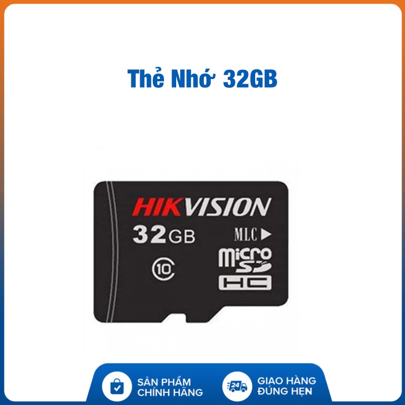 Thẻ nhớ HIKVISION Mirco SD 32GB - 92MB/s Class 10 chuyên ghi hình cho camera IP, điện thoại, máy ảnh, máy tính bảng,... - hàng chính hãng