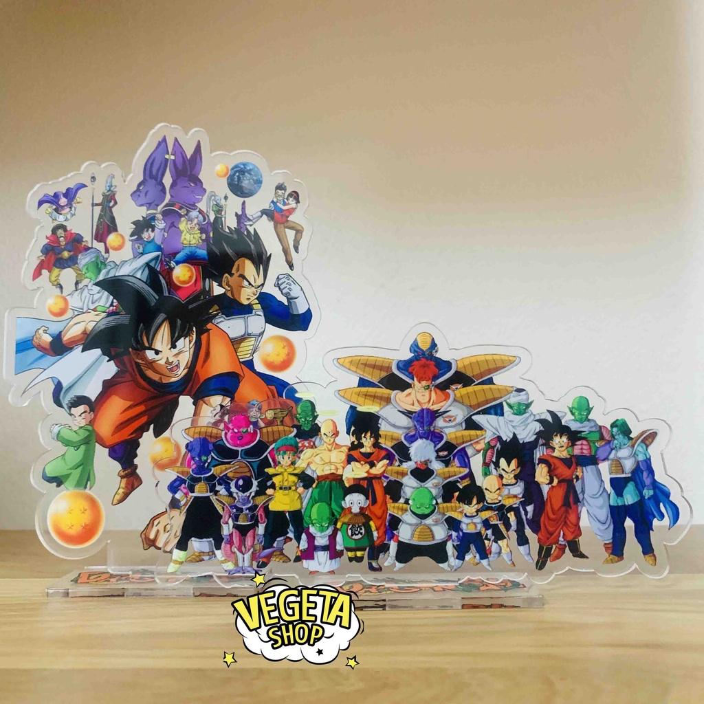 Mô Hình Tượng Standee Acrylic Mica 2 mặt - Dragon Ball Buu Frieza Cell Cụ rùa Rồng thần Goku SSJ3 Beerus Broly Gogeta