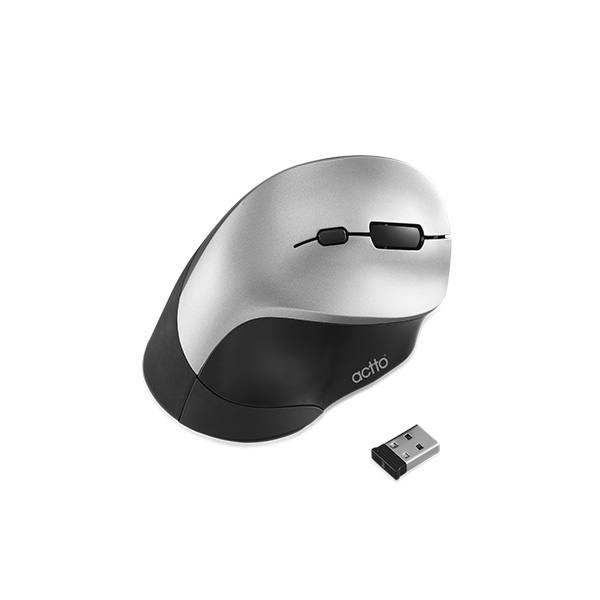 Chuột quang không dây thiết kế thoải mái giảm căng cơ , khoảng cách kết nối 10 mét - Comfi Wireless Vertical Mouse Actto MSC-215 - Hàng chính hãng