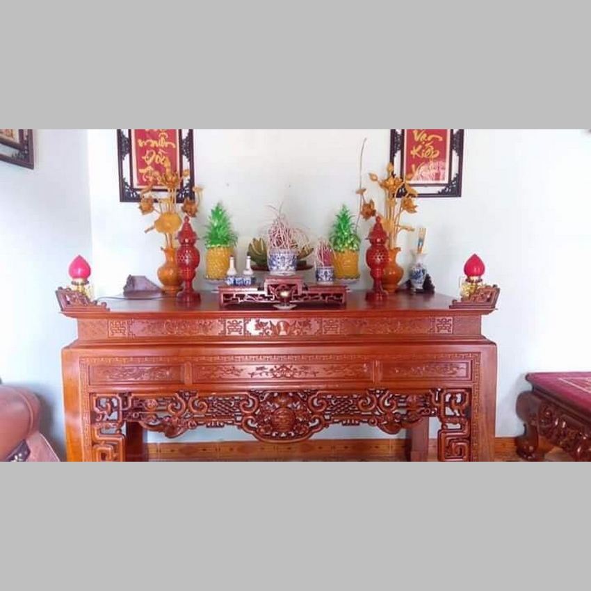 Đèn thờ quả dứa bằng gỗ xà cừ phun màu hương cao 36 cm, hàng loại 1, giá tại xưởng, bảo hành dài hạn