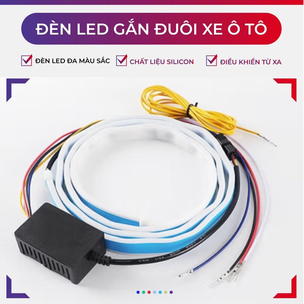Dây đèn LED Cốp ô tô dải 7 màu chạy 12V 6 chế độ sáng phong cách xế sang dài 1.2m và 1.5m.