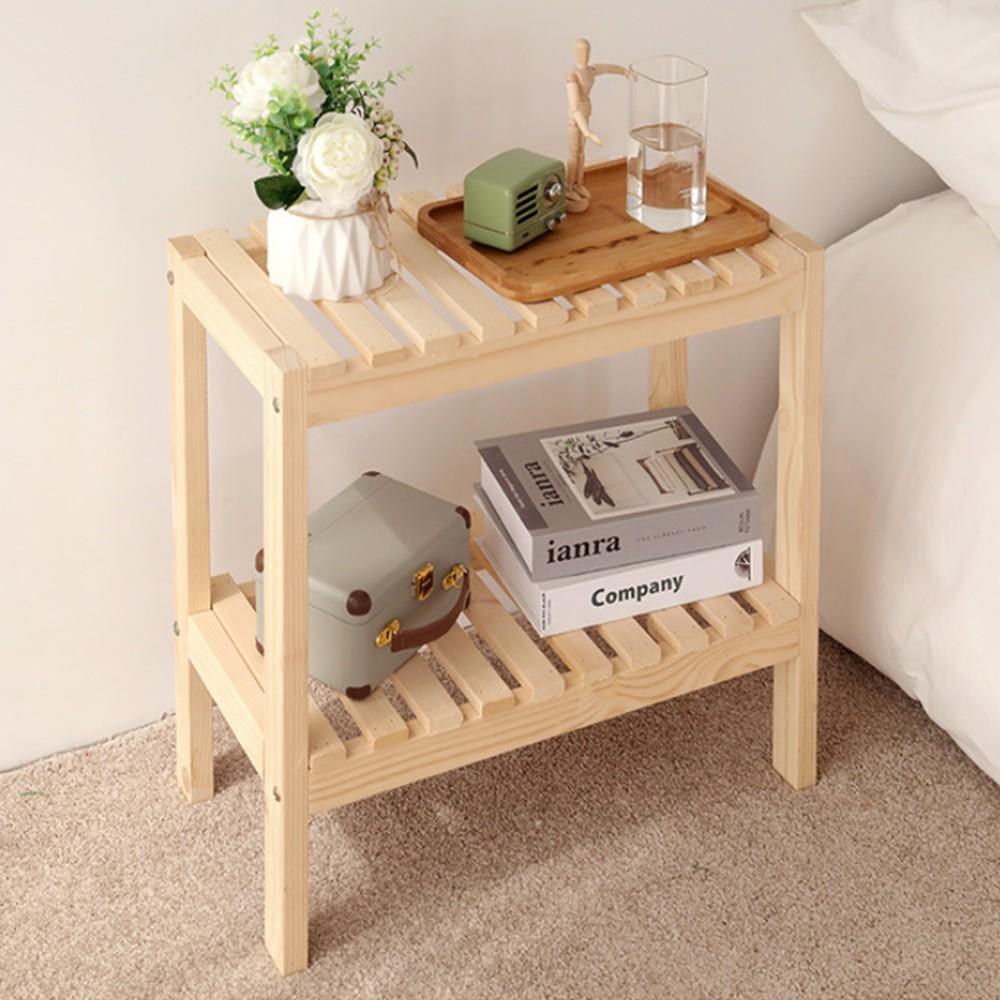 Kệ gỗ 2 tầng đa năng cao cấp kiểu dáng sang trọng, kệ để giày dép kệ trang trí bằng gỗ thông lắp ráp dễ dàng tiện lợi