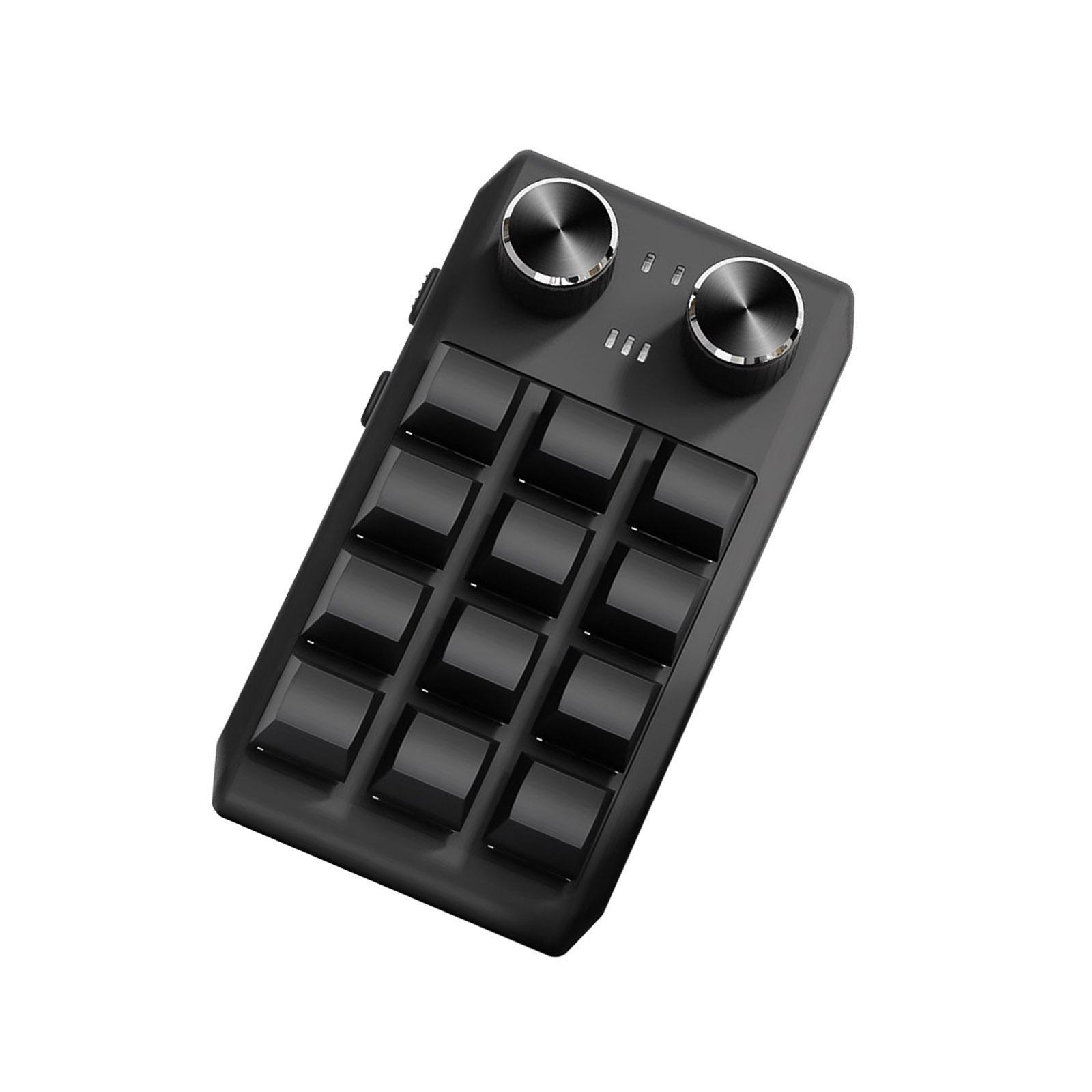 Mechanical Keyboard RGB Non Slip Program Keys 12 Key for  Office