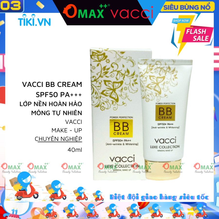 Kem Phấn Trang Điểm Cao Cấp BB Cream VACCI - Dạng Tuýp (40ml)