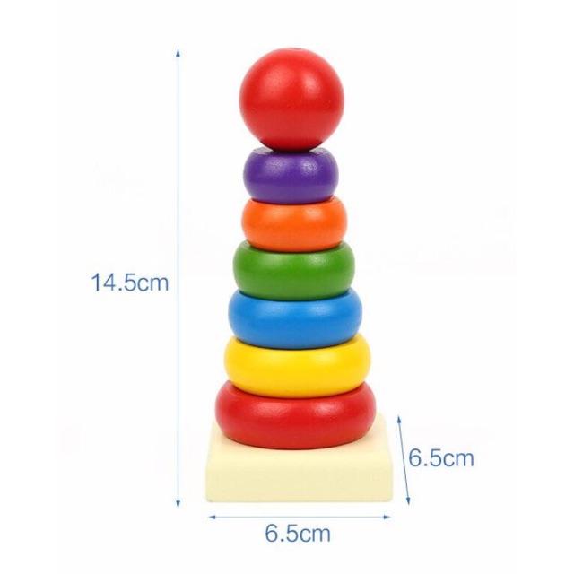 Tháp gỗ 7 màu.