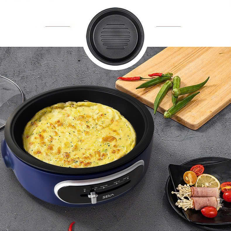 Nồi Lẩu Nướng Đa Năng 2in1 SEKA SK640 Dung Tích 4L, 1300W Lòng Nồi Tháo Rời Dễ Vệ Sinh -  Hàng Chính Hãng