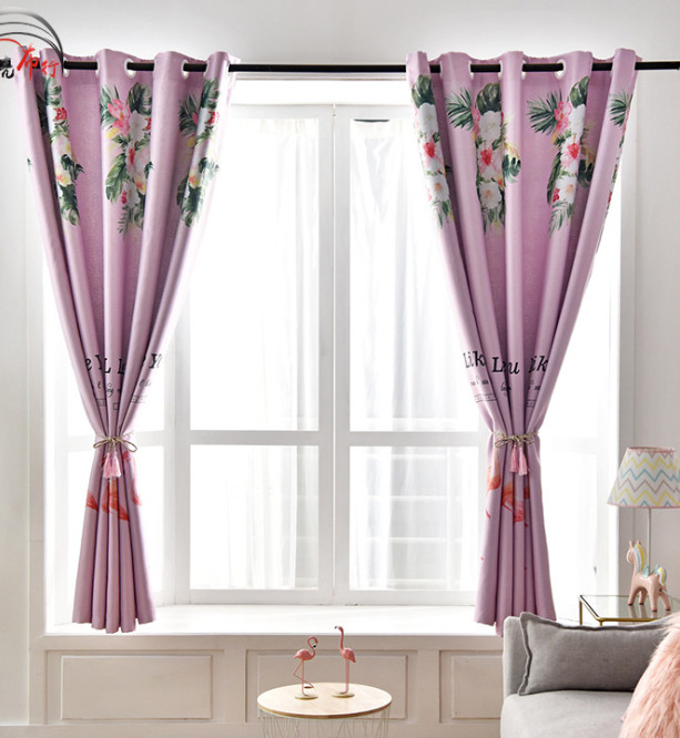RÈM CỬA CHIM HẠC MÀU XANH VÀ HỒNG .SIZE 3M NGANG X 2M CAO