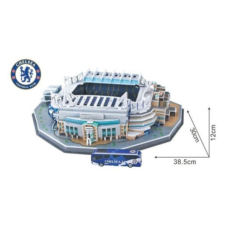 Mô hình sân vận động SVĐ Chelsea Stamford Bridge đồ chơi lắp ghép giấy 3D độc đáo làm quà lưu niệm sang trọng