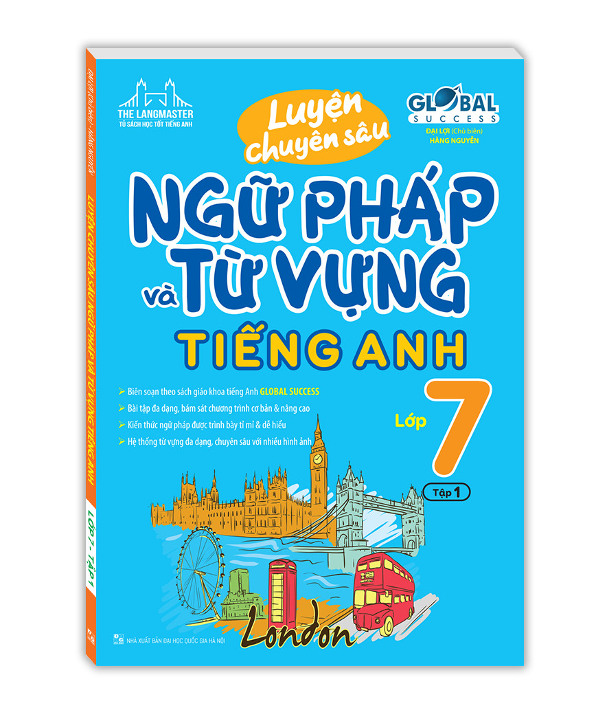 Luyện chuyên sâu ngữ pháp và từ vựng tiếng anh lớp 7 tập 1. Tặng bút/sổ tay