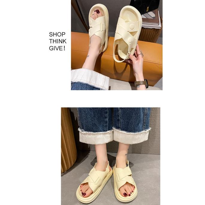 CHZK Sandal nữ thời trang 2023 mới nhất, sandal đế xuồng siêu êm, siêu nhẹ