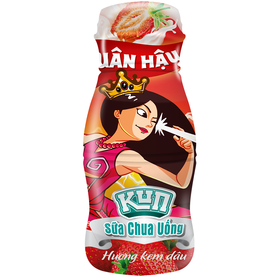 Thùng 48 Hộp Sữa Trái Cây Hương Dâu KUN 110ml/hộp