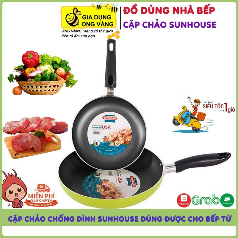 Combo 2 Chảo Chống Dính Sunhouse Dùng Được Cho Bếp Từ, Tiện Dụng Cho Căn Bếp Của Bạn