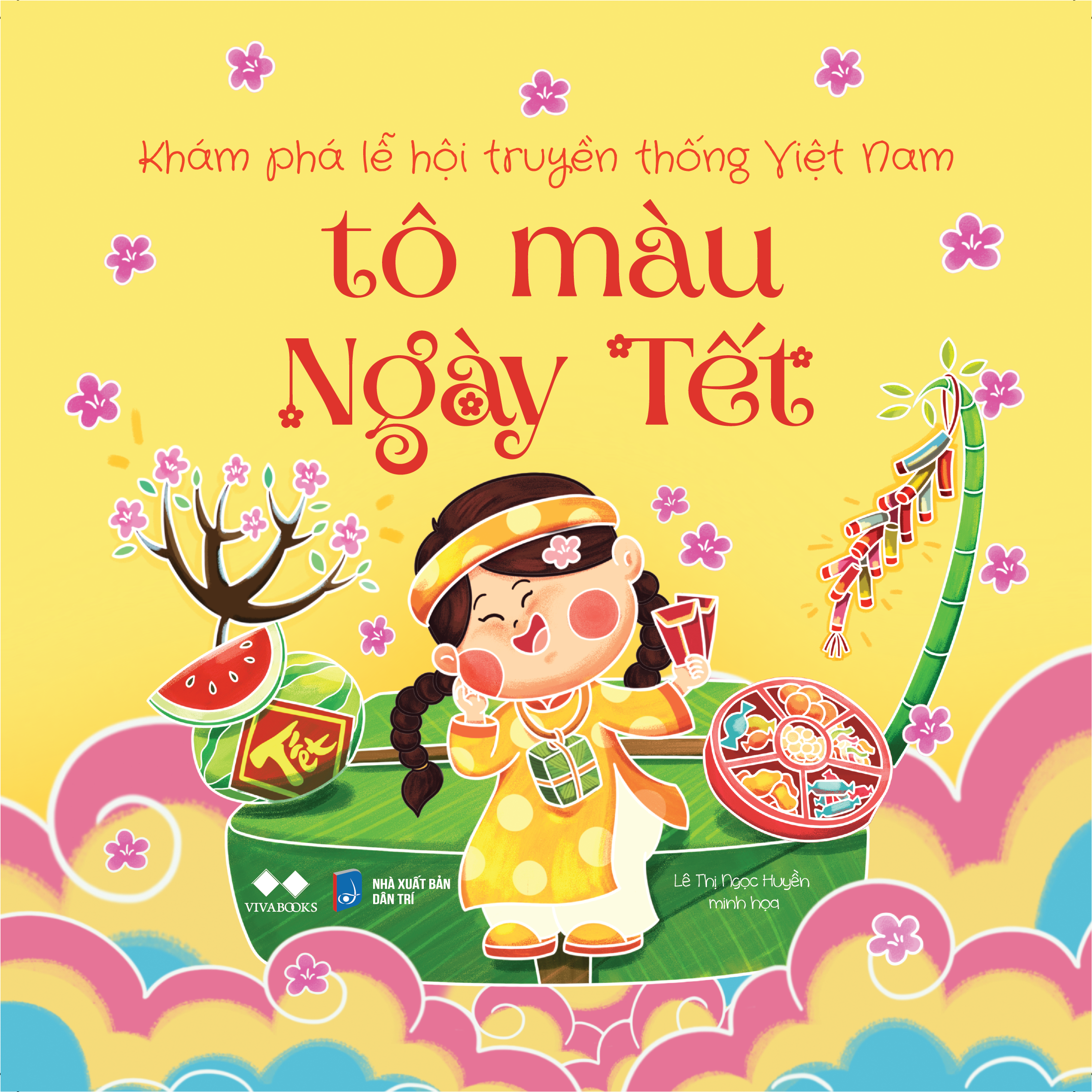 Sách - Khám Phá Lễ Hội Truyền Thống Việt Nam - Tô Màu Ngày Tết - Tặng Kèm Sticker