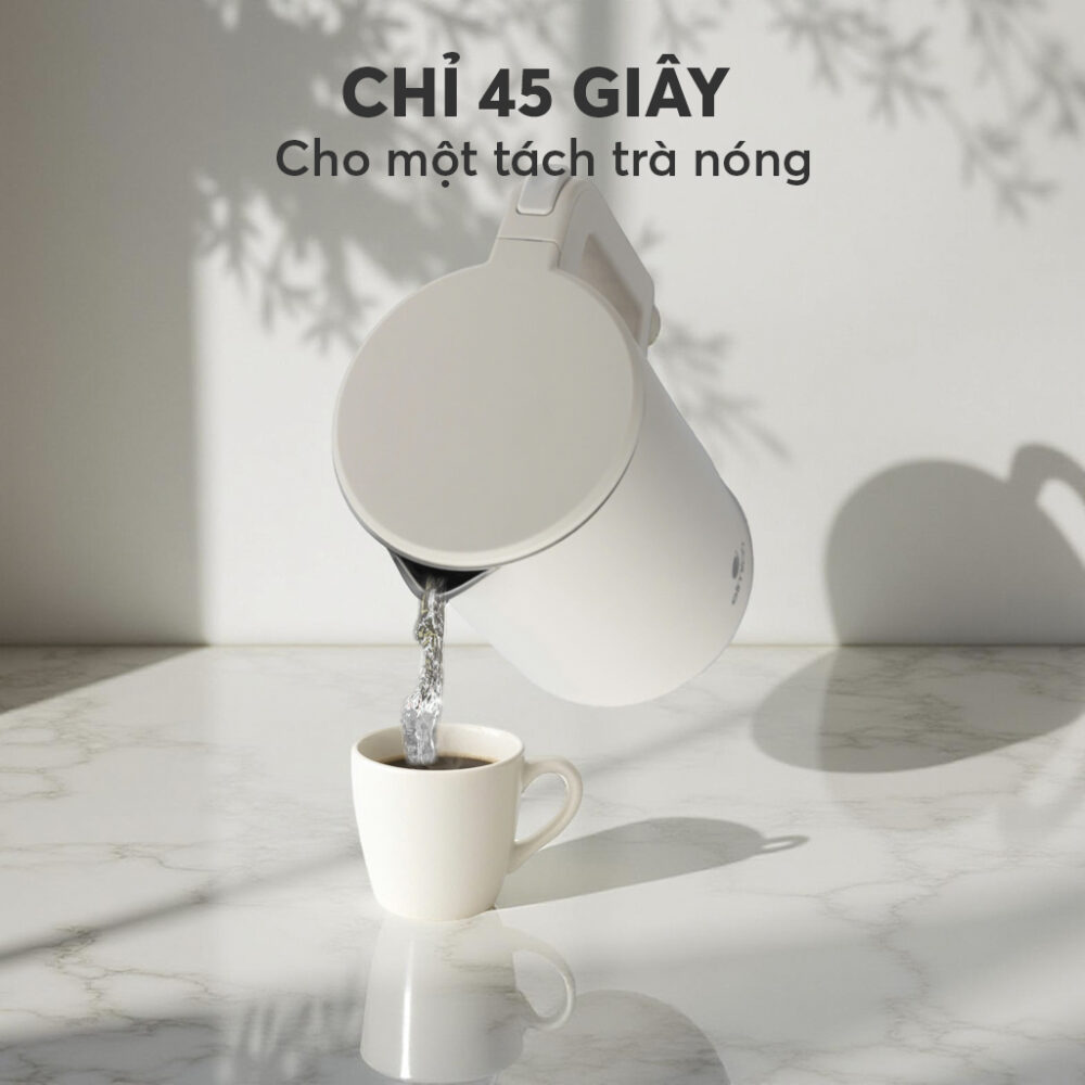 Ấm Đun Nước Siêu Tốc Elmich KEE9144 1.7L 1850W, Hàng Chính Hãng, Inox 304, Đun Sôi Nhanh 45s-JoyMall