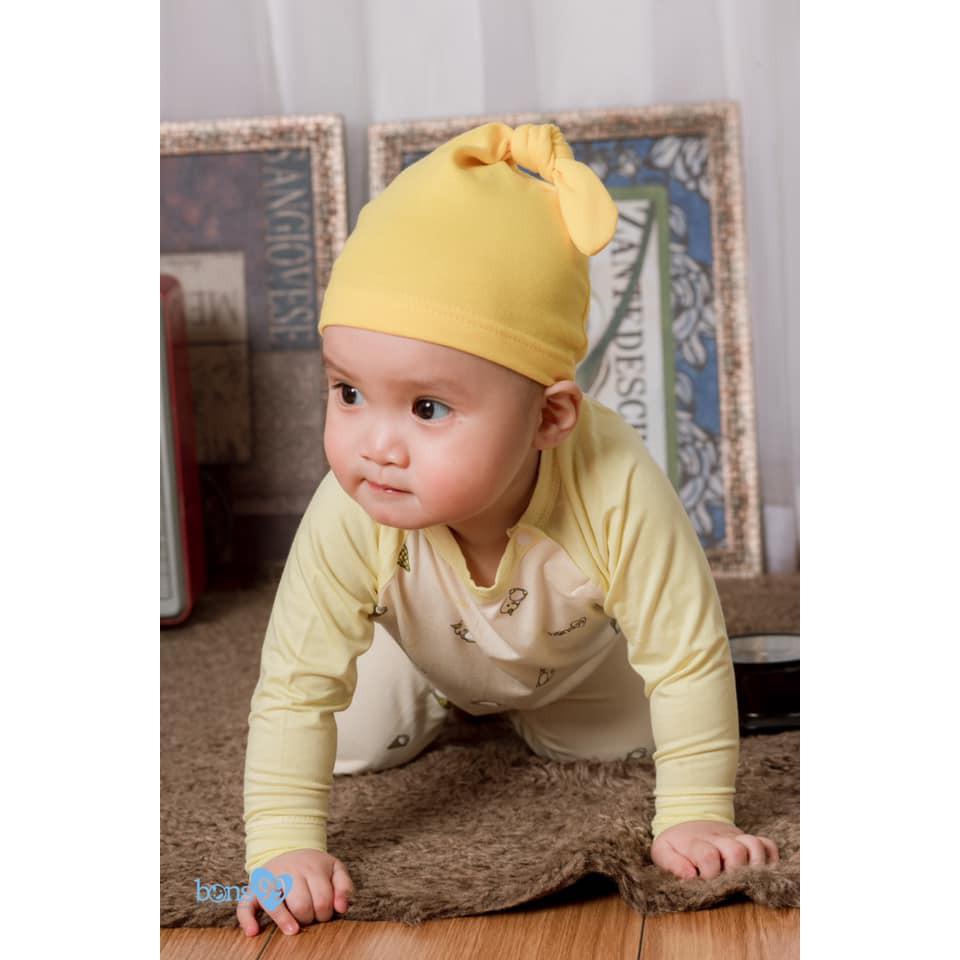 BỘ RAGLAN SỢI TRE - VÀNG CHANH M2,6-9M(7-9KG)